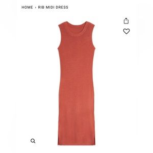 WeWoreWhat Ribbed Midi Dress in Clay